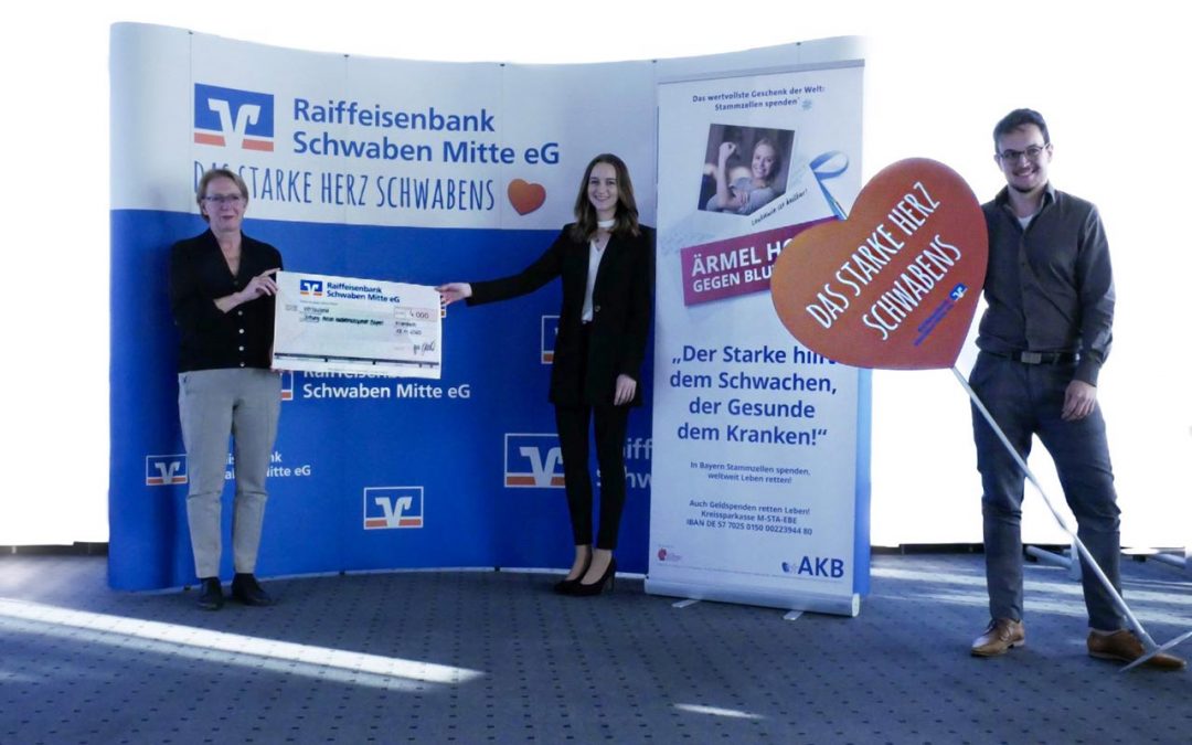 Azubis der Raiffeisenbank Schwaben Mitte eG erwirtschaften 12.000 Euro Spende