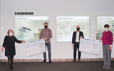 7.000 Euro an Spenden der Liebherr-Verzahntechnik GmbH