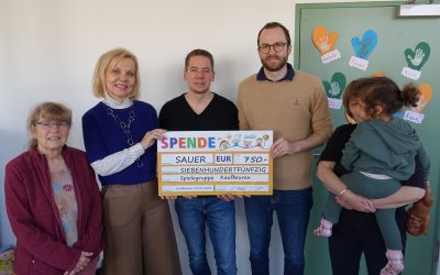 Sauer spendet 750 Euro für Kaufbeurer Spielegruppe